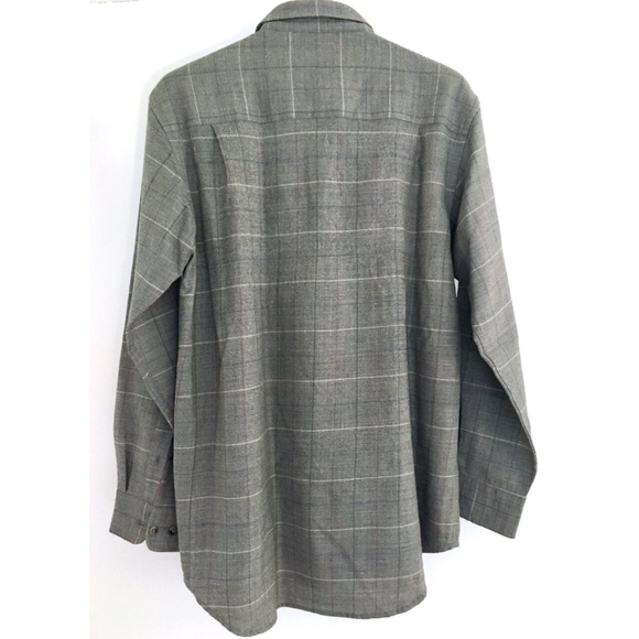 Kansai Yamamoto 1990s Wool Minimal Grid Check Shirt - Picture 5 of 5